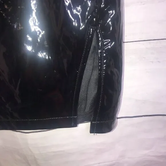 NEW! Just Quella Women Black Vinyl Skirt-M (8-10) - Picture 2 of 7